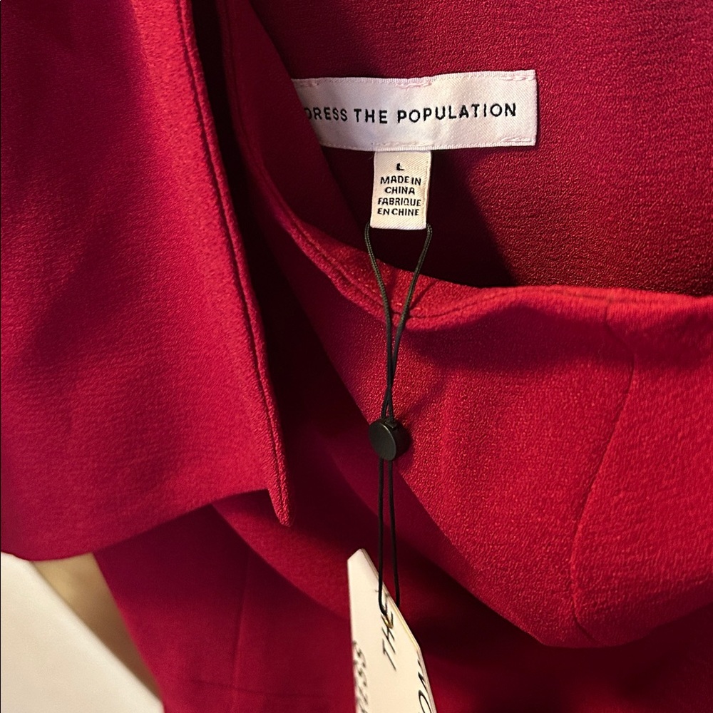 Dress the Population Red One-Shoulder Dress - Picture 4 of 6